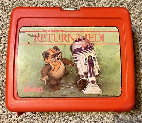 wicket the ewok metal lunch box|1983 Return of the Jedi Lunch Box for sale .